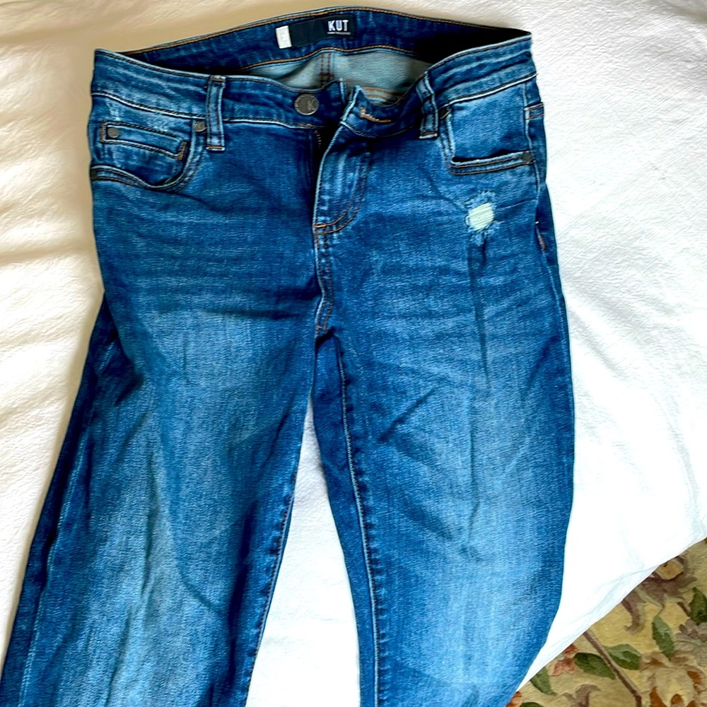 Kut brand boot cut blue jeans. Like new!